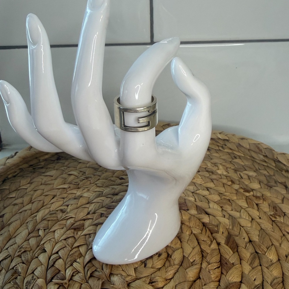 Authentic Gucci 925 Sterling silver G ring
